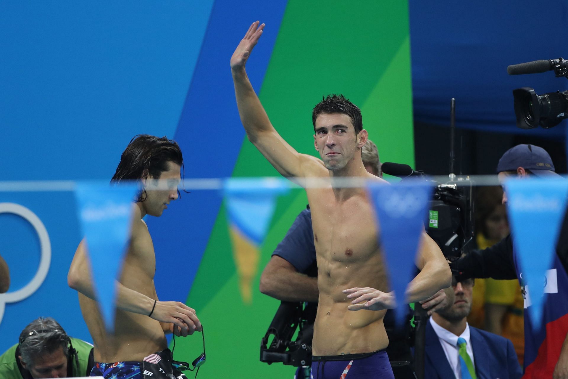 Michael Phelps gets emotional at the Rio de Janeiro Olympics 2016 - Source: Getty